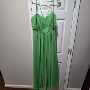 Green formal long dress size 24